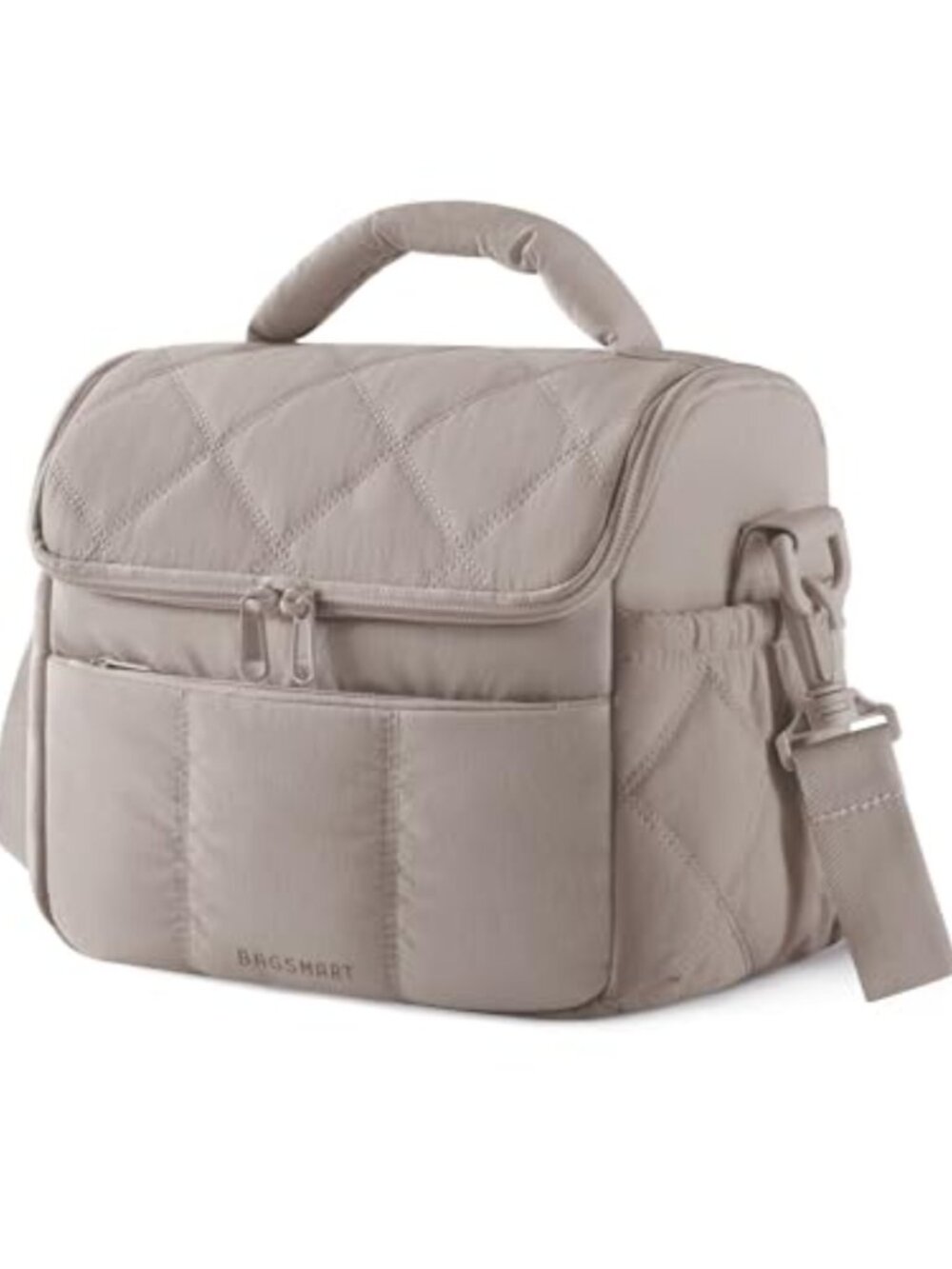 Insulated Quilted Puffer Lunch Bag Leakproof Reusable Cooler Tote